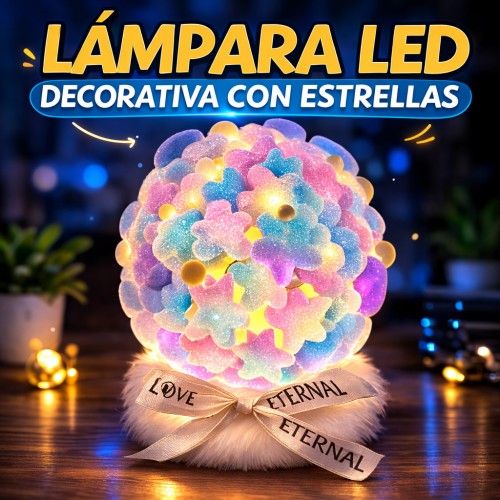 Lámpara LED Decorativa Esfera de Estrellas Multicolor Venta por Mayoreo DD-22118