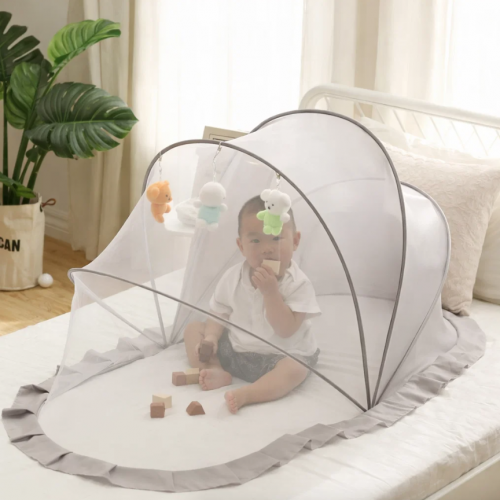 Mosquitero de cama para bebé, plegable y portátil, ideal para proteger al bebé de mosquitos e insectos mientras duerme o juega. Venta por mayoreo DD-500