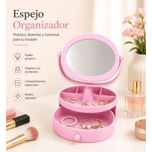Espejo Organizador con Diseño de Personaje