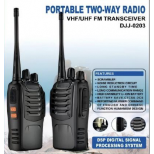 Walkie-talkie radio equipo de comunicación inalámbrica civil portátil de alta potencia, BF-888S, ideal para restaurante de hotel al aire libre DJJ-0203