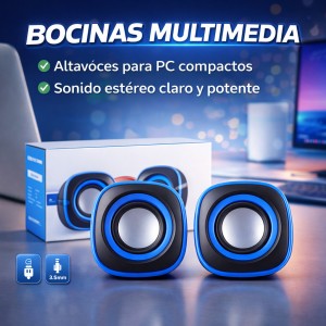 Bocinas Multimedia Compactas para PC Sonido Estéreo Venta por Mayoreo DNX-5202