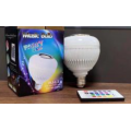 Foco LED con bocina Bluetooth iluminación RGB multicolor y música Incluye control remoto. Ideal para fiestas, recámaras, salas y ambientación decorativa. Venta por mayoreo DP-1004