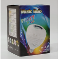 Foco LED con bocina Bluetooth iluminación RGB multicolor y música Incluye control remoto. Ideal para fiestas, recámaras, salas y ambientación decorativa. Venta por mayoreo DP-1004