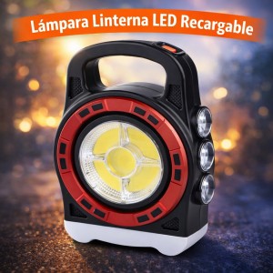Lámpara Linterna LED Recargable Portátil Alta Potencia por Mayoreo - DP-10161