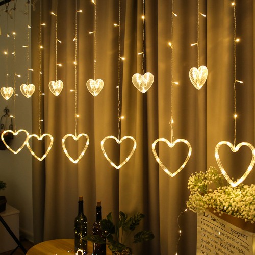 Cortina luces LED de cortina de amor, confesión y propuesta, luces decorativas para fiesta de boda del Día de San Valentín luz DP-1037