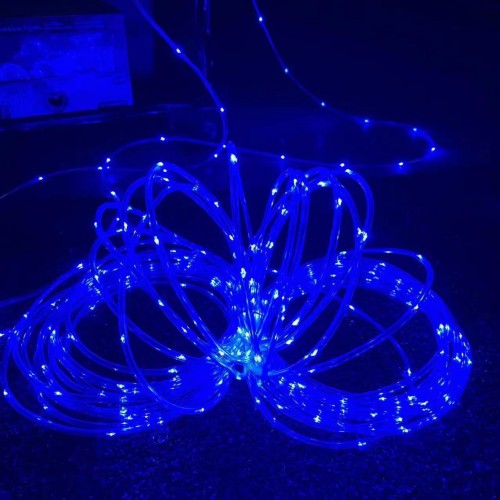 Manguera de luces guirnalda impermeable al aire libre, luces LED decoradas para fiestas y navidad color AZUL 5M DP-1098