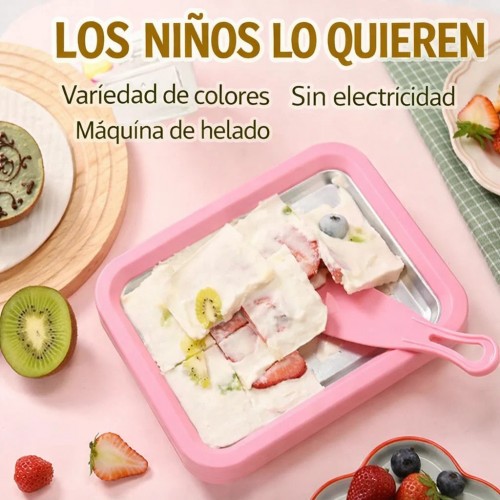 Plancha para helados fríos ideal para preparar ice rolls, paletas y postres congelados en casa o negocio, base metálica reutilizable. Venta por mayoreo DP-12055