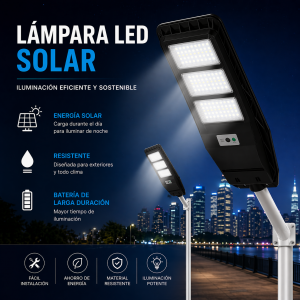 Lámpara LED Solar para Exterior de Alta Iluminación por Mayoreo