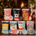 Dulcero de bota navideña, decorativas con diseños variados infantiles navideños. Ideales para colgar en chimeneas, paredes, puertas o colocar regalos y dulces
