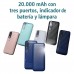 Power bank con pantalla digital 20,000 mAh con tres puertos, indicador de batería y lampara venta al por mayor DY-8011