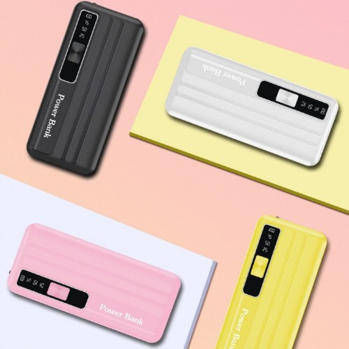 Power Bank portátil 8000 mAh con indicador LED de carga, diseño compacto y colores surtidos, modelo DY-8013, venta por mayoreo