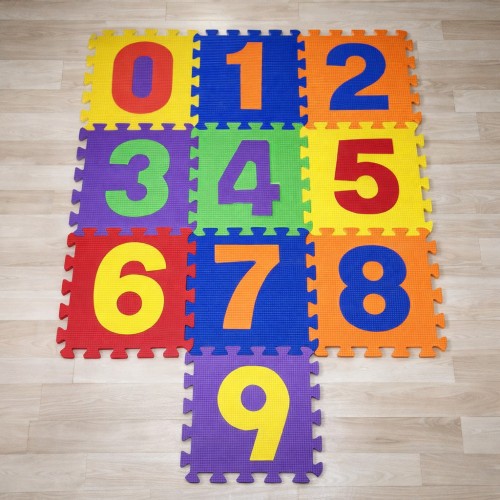 GRAN TAPETE DE FOMI/ROMPECABEZAS, FORMA DE NUMERO, JUGUETENINO APRENDIZAJE.DE 29*29*0. 8CM POR 10 PIEZAS DZ01 