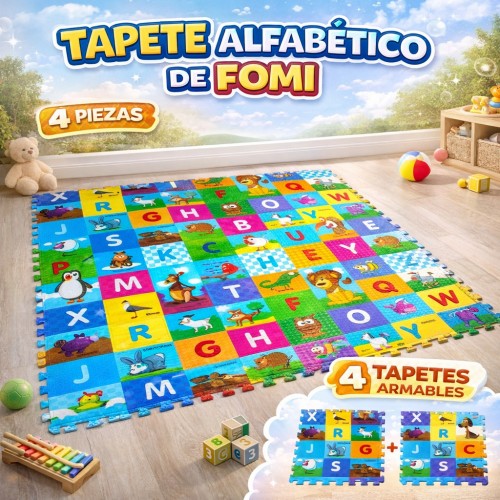Tapete de Fomi didáctico con letras, números y animales DZ06