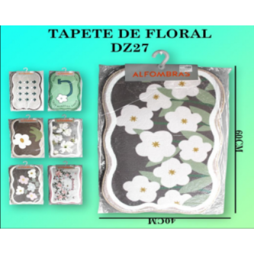 Alfombrilla antideslizante de flores 60*40cm diseños variados DZ27