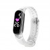 Pulsera inteligente tipo Smart Band con monitor de ritmo cardíaco, pasos y calorías, correa de colores transparente, venta por mayoreo DZB-2332 