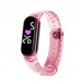 Pulsera inteligente tipo Smart Band con monitor de ritmo cardíaco, pasos y calorías, correa de colores transparente, venta por mayoreo DZB-2332 