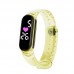 Pulsera inteligente tipo Smart Band con monitor de ritmo cardíaco, pasos y calorías, correa de colores transparente, venta por mayoreo DZB-2332 