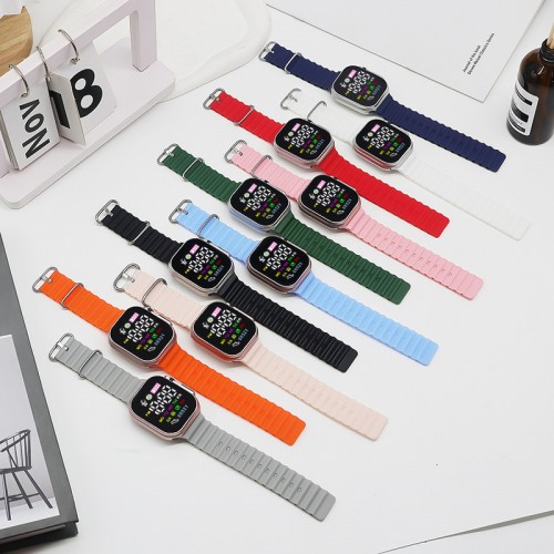 Smartwatch DZB-2701 con pantalla táctil a color, monitoreo de salud, notificaciones y correa de silicón en varios colores, venta por mayoreo  DZB-2701
