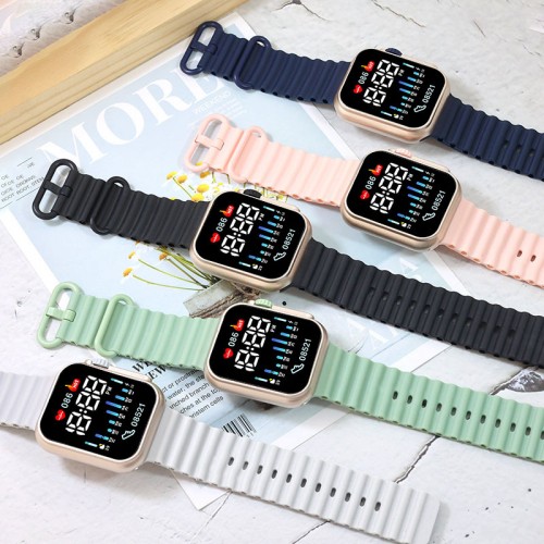 Smartwatch DZB-2702 con pantalla táctil a color, monitoreo de ritmo cardíaco, pasos y calorías, notificaciones y correa de silicón, venta por mayoreo