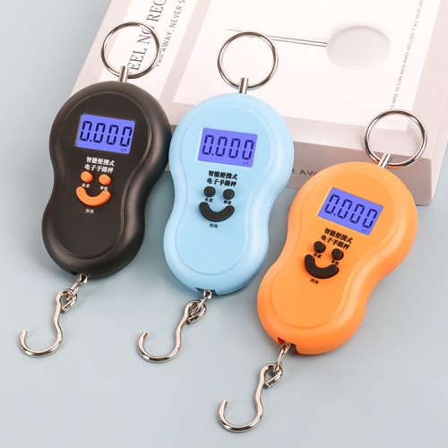 Báscula digital portátil con gancho y pantalla LCD para pesar maletas y paquetes, venta al por mayor DZC-0802