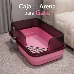 Caja de Arena para Gato con Borde Alto y Rejilla Limpiadora Venta por Mayoreo E318