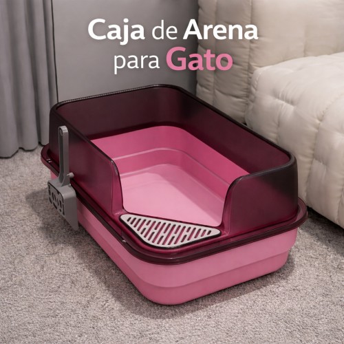 Caja de Arena para Gato con Borde Alto y Rejilla Limpiadora Venta por Mayoreo E318 Caja de Arena para Gato con Borde Alto y Rejilla Limpiadora Venta por Mayoreo E318