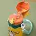 Botella deportiva infantil de 480 ml con diseños de animalitos y tapa con corona decorativa. Ideal para niños. Venta por mayoreo E548