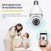 Cámara de vigilancia tipo Foco 360° WiFi, giro automático seguridad para hogar y negocios EKQ-30101