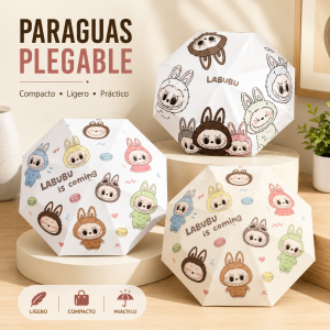 Paraguas plegable con diseño de personajes por mayoreo