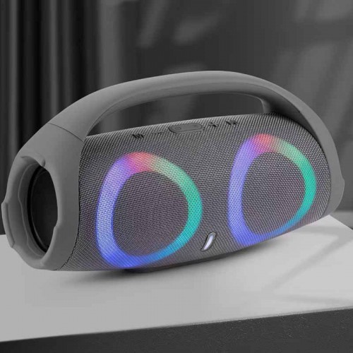 Bocina altavoz bluetooth portátil con luz RGB FM-5128