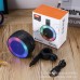 Bocina recargable para bicicleta con luz RGB bluetooth portatil FM-5155