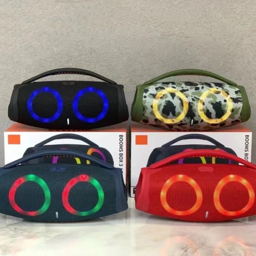 Altavoz inalámbrico Bluetooth BOOMS BOX3MINI con luz RGB FM-5502