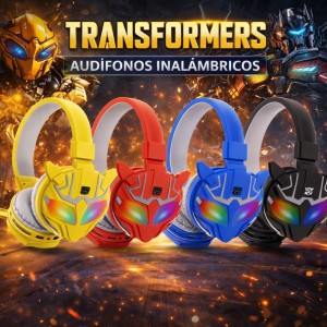 Audífonos Inalámbricos Diadema Cartoon RGB | Mayoreo FR-4613