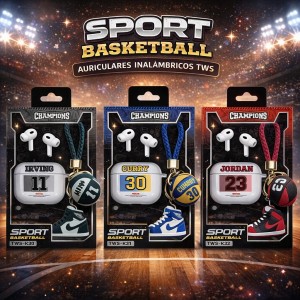 Auriculares Inalámbricos TWS Sport Basketball con Llavero | Mayoreo FR-9502