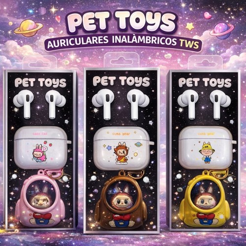 Audífonos Inalámbricos TWS Cartoon con Llavero | Mayoreo FR-9506