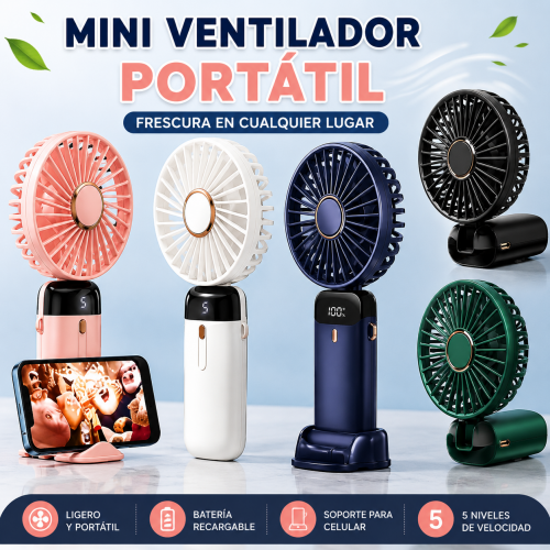 Ventilador portátil N15 recargable, con clip y base, ideal para escritorio, viaje o hogar, por mayoreo Ventilador portátil N15 recargable, con clip y base, ideal para escritorio, viaje o hogar, por mayoreo