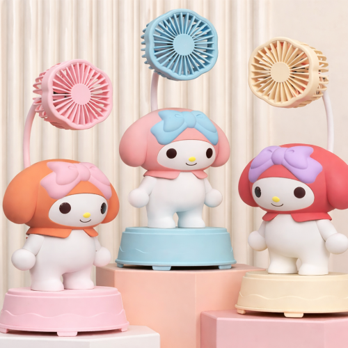 MINI VENTILADOR DE MELODI, MINI VENTILADORES PORTATIL RECARGABLES, MINI VENTILADORES DE PERSONAJES DE NOVEDAD, MAYOREO. 
