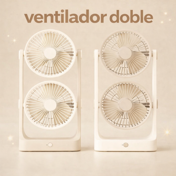 Ventilador Doble Portátil de Escritorio por Mayoreo FS-4430