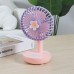 Mini ventilador portátil recargable de escritorio con luz nocturna FS288