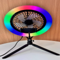 Aro de luz con trípode con pequeño ventilador de mesa al por mayor FS345