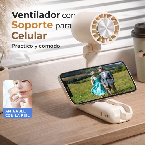 Ventilador con Soporte para Celular Recargable Portátil por Mayoreo FS349