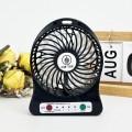 Mini ventilador portátil recargable con 3 velocidades y diseño compacto, Ideal para escritorio o viajes, Mayoreo FS65