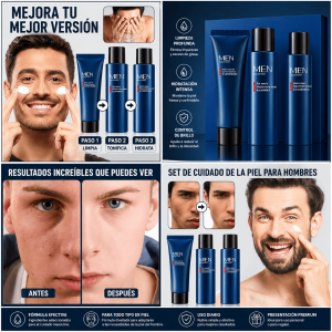 Set de Cuidado Facial Masculino Premium por Mayoreo