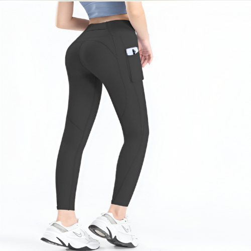  Pantalones De Yoga De Cintura Alta Tipo Push Up, COLOR NEGRO/AZUL TAMAÑO: M/L/XL FZ147