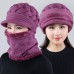 Gorro grueso tejido tipo pasamontañas para mujer en invierno FZ228