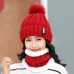 Conjunto de gorro aprueba de viento para mujer con pompon en el gorro FZ237