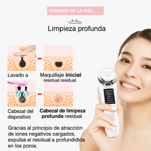 Dispositivo facial multifuncional combina luz LED, radiofrecuencia, microvibración y calor terapéutico para revitalizar la piel, mejorar su firmeza y reducir líneas de expresión Venta al por mayor GS-236