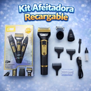 Kit de Afeitadora Recargable Multifuncional por Mayoreo GW-9939