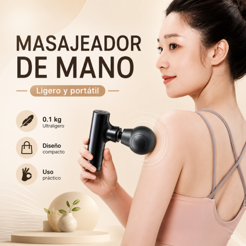 Mini Pistola de Masaje Recargable para Relajación Muscular- Diseño ligero y portátil sin esfuerzo- Por Mayoreo Mini Pistola de Masaje Recargable para Relajación Muscular- Diseño ligero y portátil sin esfuerzo- Por Mayoreo