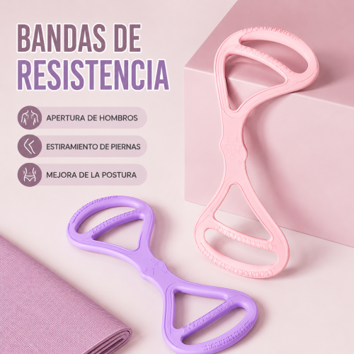 Bandas de resistencia ideales para entrenamiento, ejercicio y estiramiento. Diseño portátil y práctico. Venta por mayoreo